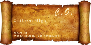 Czitron Olga névjegykártya