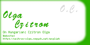 olga czitron business card